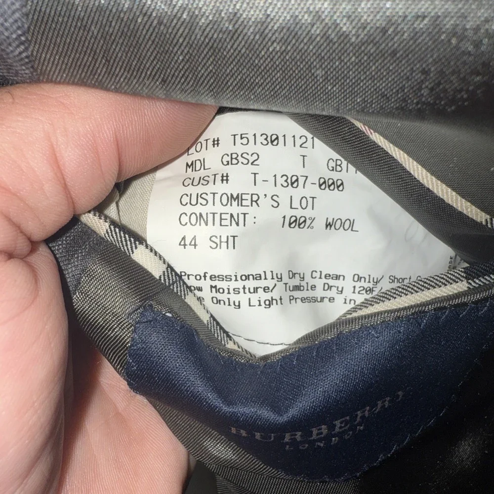 Burberry Men's Charcoal Pinstripe Two-Piece Suit